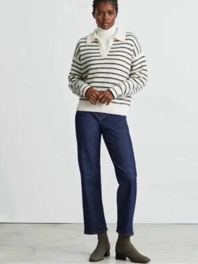 Everlane Alpaca Blend Waffle stitch Sweater Boxy S